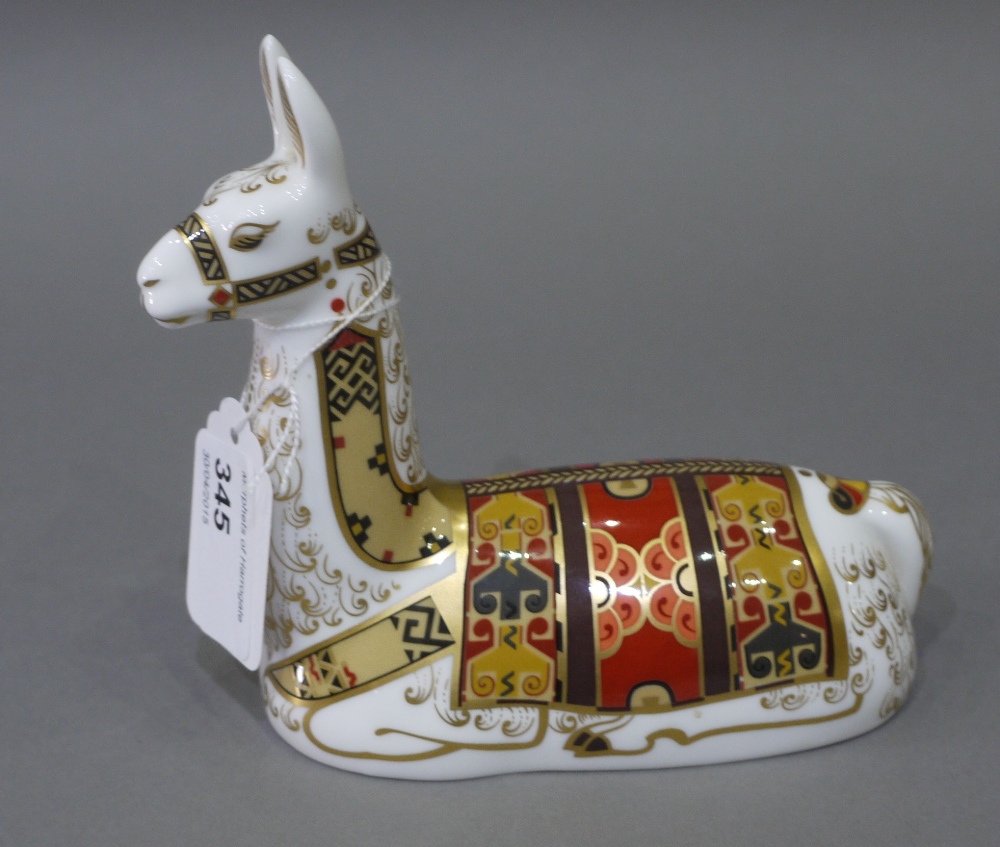 A Royal Crown Derby paperweight Llama