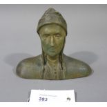An Art Nouveau terracotta bust of Dante