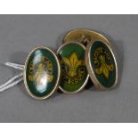 A pair of cufflinks c.1960 the boy scout