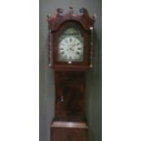 A 19th century figured mahogany longcase