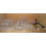 Cut and other glassware including decant