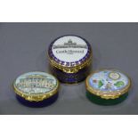 Three Halcyon Days snuff boxes, Huddersf