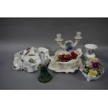 A Hammersley china strawberry basket sug