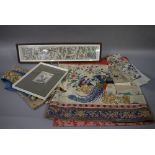 A small quantity of Chinese embroidered