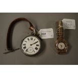 A late Victorian pocket watch in a silve