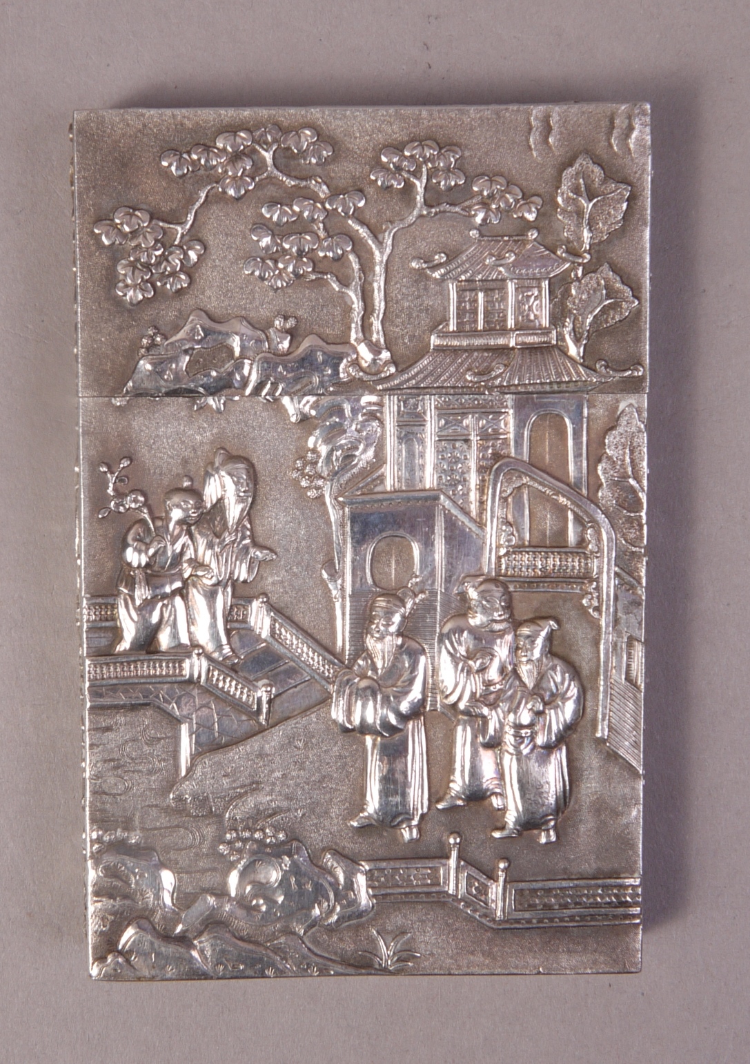 A CHINESE SILVER CARD CASE, Canton, late - Image 4 of 4