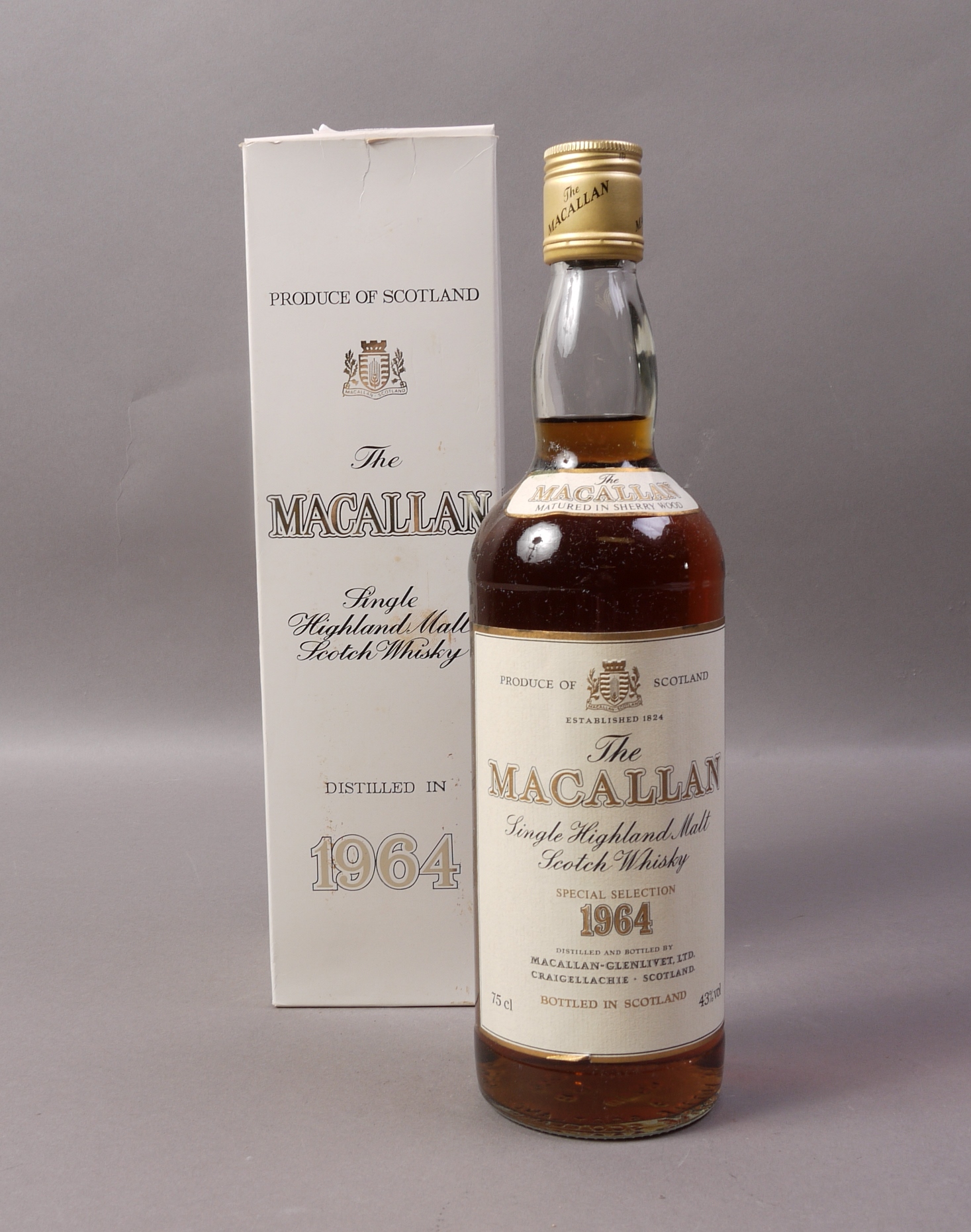 Macallan 1964, sherry wood matured, 75cl