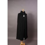 A girl's black graduation gown