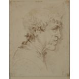 BY AND AFTER ALEXANDER RUNCIMAN, SCOTTISH (1736-1785), Male portrait, head and shoulders in profile,