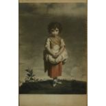 CHARLES TOMKINS AFTER SIR JOSHUA REYNOLDS, 'Childhood'  Portrait of Lady Gertrude Fitzpatrick,