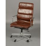 CHARLES AND RAY EAMES FOR HERMAN MILLER DESIGNED 1969, EA216 Soft Pad Chair,
