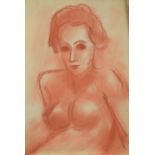 ARR JEAN-GEORGES SIMON, HUNGARIAN (1894-1968), Druie Bowett, half portrait, nude,