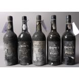 Dow's 1970 Vintage Port, 1 bottle, remains of label, u bn; Dow's 1980 Vintage Port, 2 bottles,
