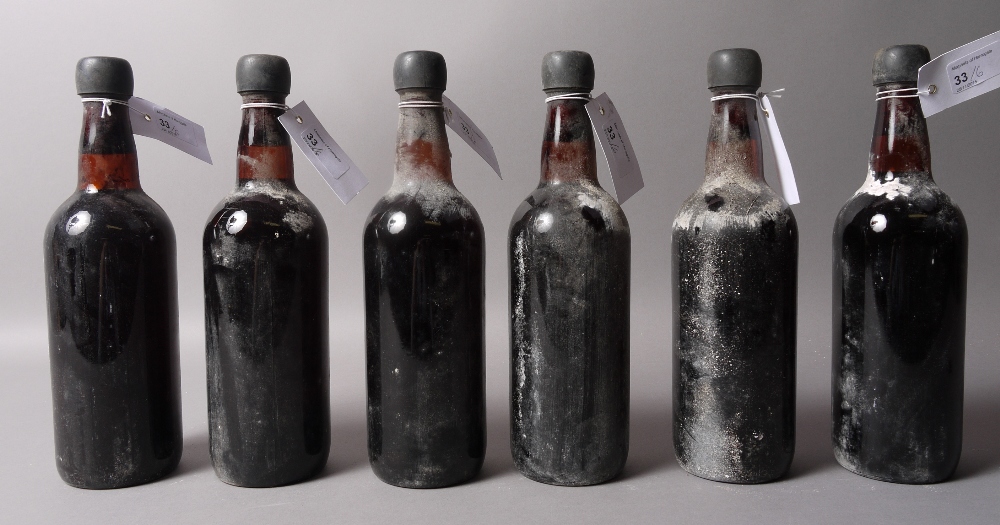 Taylor's 1963 Vintage Port, UK bottled, branded and dated capsules, 6 bottles,