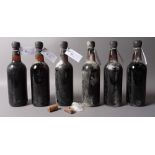 Taylor's 1963 Vintage Port, UK bottled, branded and dated capsules, 6 bottles,