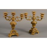 A PAIR OF ORMOLU CANDELABRA, c.