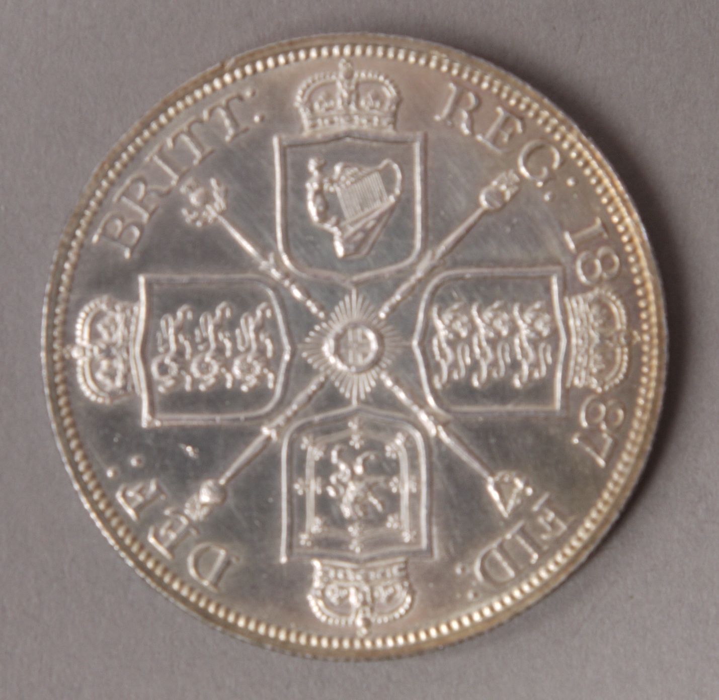 AN 1887 SILVER FOUR SHILLING PIECE - Image 2 of 2