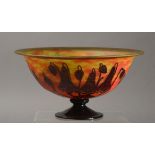 A 'LE VERRE FRANCAIS' CAMEO GLASS FOOTED BOWL, c.