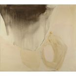 ARR WILLY TIRR BRITISH/GERMAN (1915-2000), untitled, abstract in white, umber and black,