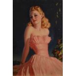 ARR SEPTIMUS EDWIN SCOTT (1879-1965), Belle of the ball, portrait, three-quarter length,