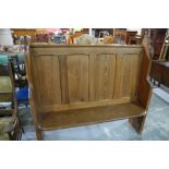 A Pitch Pine High Back Settle