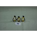 Three Beswick Miniature Penguin Figures