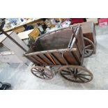 A Victorian Period Hand Drawn Apple Cart On Four Wheels