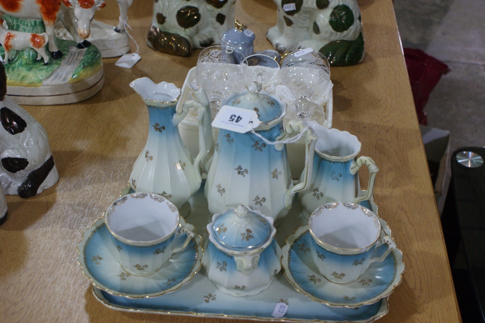 A Continental China Breakfast Set On Matching Tray Together With A Nursery Ware Part Tea Set And A