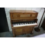 A Mahogany Encased Chappell & Co Upright Piano With Folding Key Action