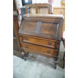 An Early 20th Century Oak Two Drawer Bureau