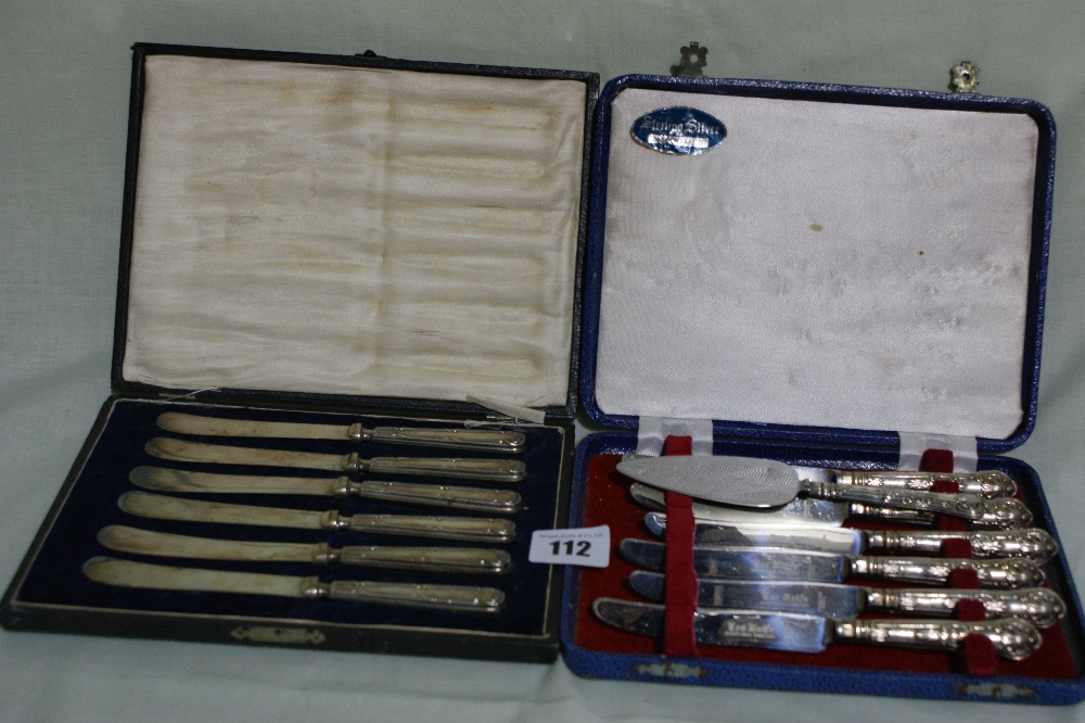 Two Cased Cutlery Sets