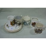 Ten Royal Commemorative Pottery And China Items, Victoria And Later