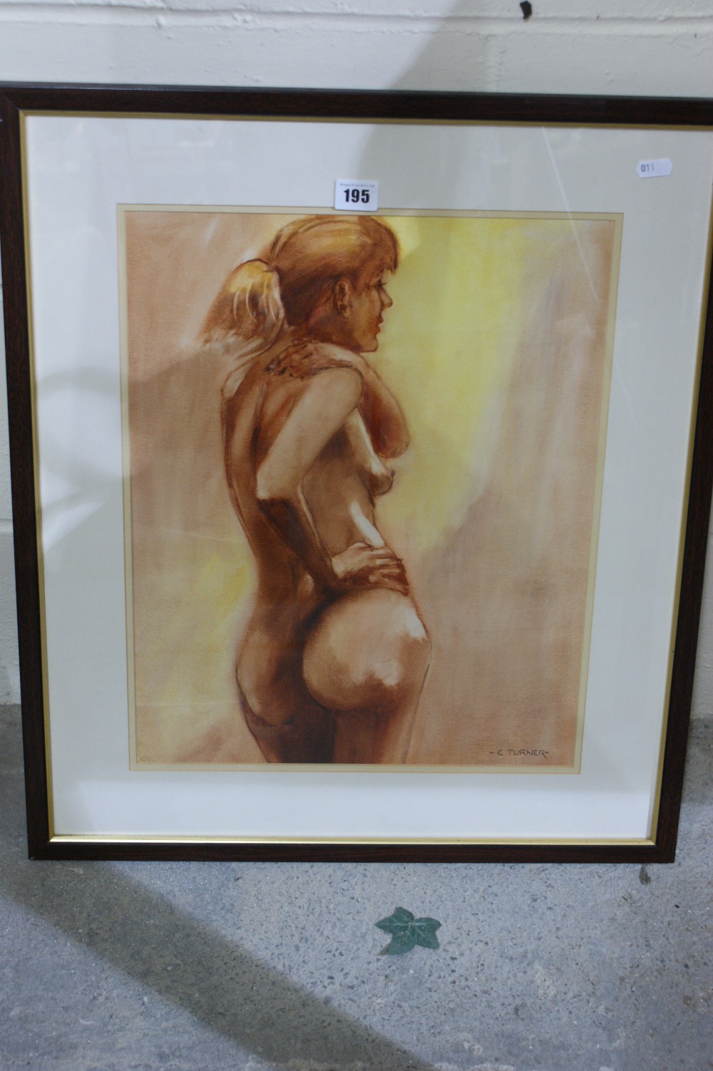 C Turner, A Female Nude Study, Signed