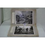 A Scrapbook Containing Forty Large Photos Of World War Ii Views Including RAF Lancaster Raids,