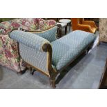 An Edwardian Scroll End Chaise Longue