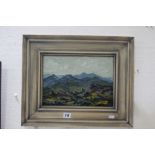 Martin Llewelyn Oil On Board, Titled "View Across Snowdon Range" Initialled