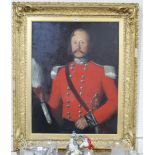 Victorian School, A Large Oil On Canvas Portrait Study Of Henry Onslow Bart In The Uniform Of A