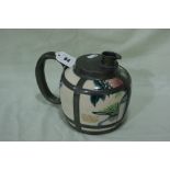 A Pewter Bound Chinese Pottery Wine Kettle