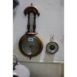 Two Edwardian Wall Barometers