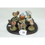 A Set Of Six Contemporary Royal Doulton Bird Figures On A Purpose Made Display Stand