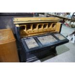 A Late Victorian Ebonised And Satinwood Secretaire Cabinet