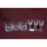 A Set Of Six Edinburgh Crystal Whisky Tumblers Together With A Set Of Six Edinburgh Crystal