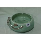 A Clarice Cliff Designed Moulded Pottery And Silver Lustre Decorated Circular Fruit Bowl
