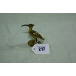 A Cast Brass Model Of A Wading Bird