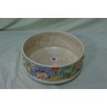 A Clarice Cliff Design Moulded Pottery Circular Fruit Bowl