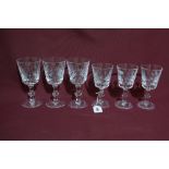 A Set Of Twelve Edinburgh Crystal Circular Based Wine Glasses