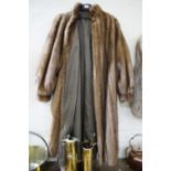 A Vintage Fur Long Coat By Tsonas Furs
