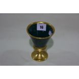 A Circular Based Portmeirion Pottery Malachite Pattern Goblet