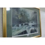 An Artist Proof Coloured Print Of A Mountain Stream By William Selwyn, Signed In Pencil