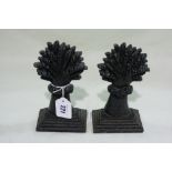 A Pair Of Wheat Sheaf Cast Iron Door Stops